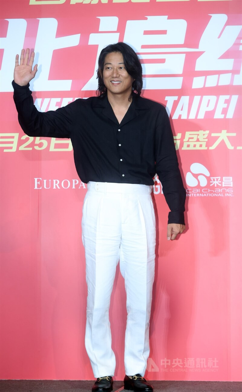 電影「台北追緝令」2日在台北舉辦記者會,演員「韓哥」姜成鎬(圖)在片中飾演反派,並跟桂綸鎂有感情戲。中央社記者鄭傑文攝 113年9月2日