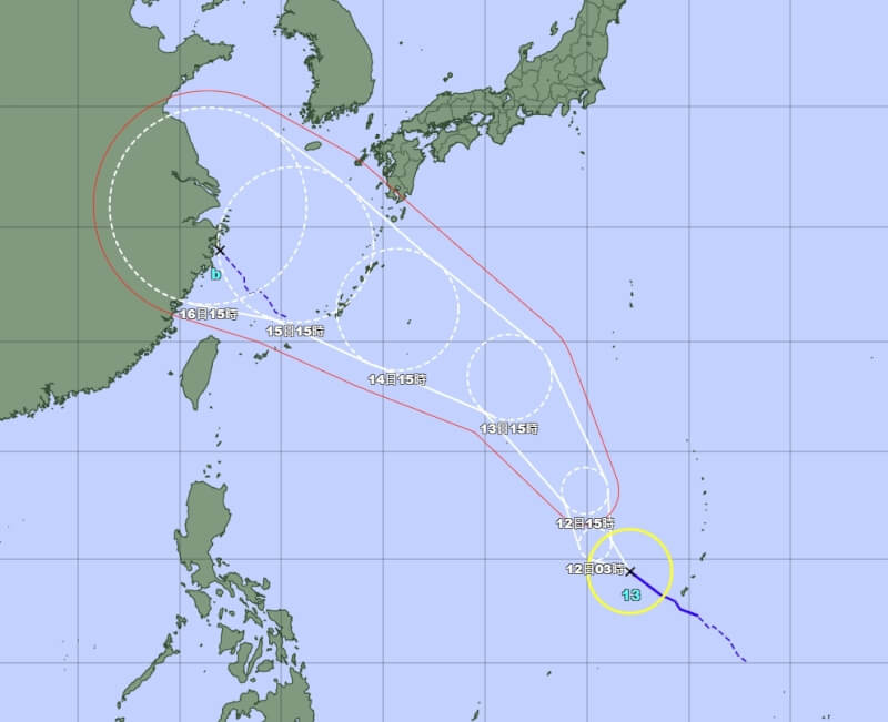 颱風貝碧佳10日晚間生成。（圖取自日本氣象廳網頁jma.go.jp）