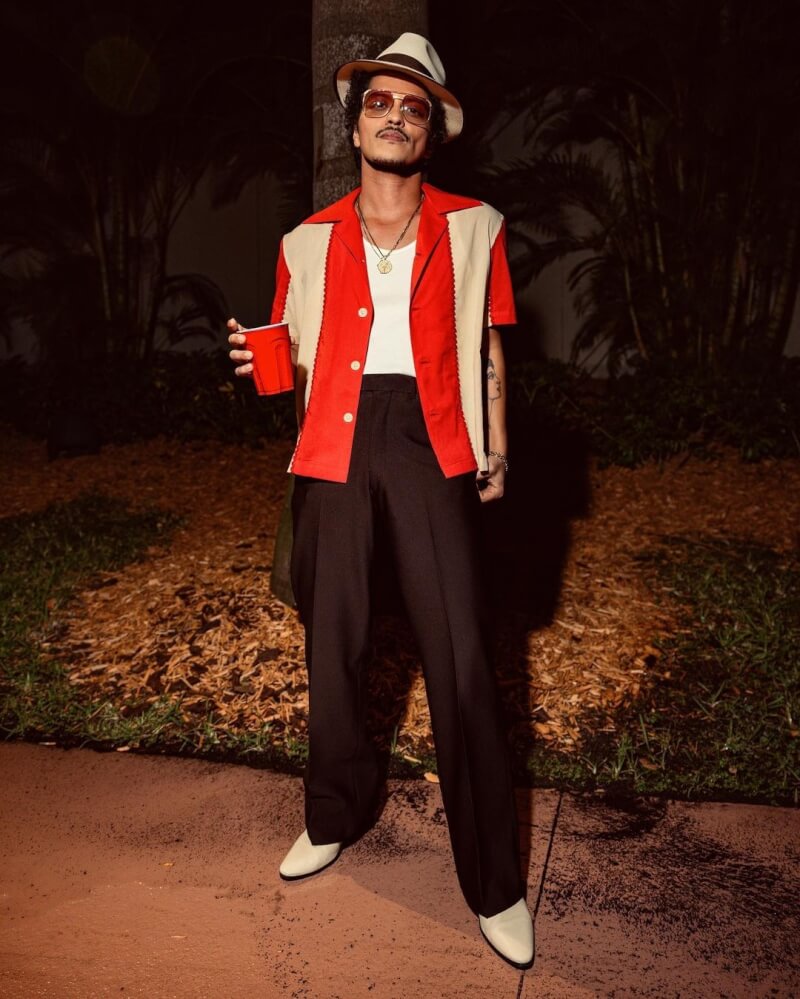 美國流行歌手火星人布魯諾Bruno Mars。（圖取自instagram.com/brunomars/）