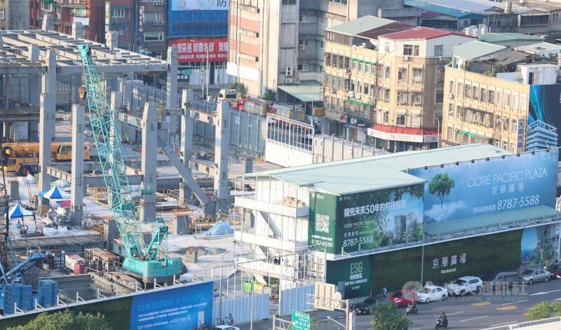 圖為京華城工地施工現況。（中央社檔案照片）