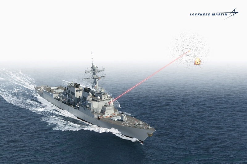 高能雷射武器太陽神系統示意圖。(圖取自洛克希德馬丁網頁lockheedmartin.com)