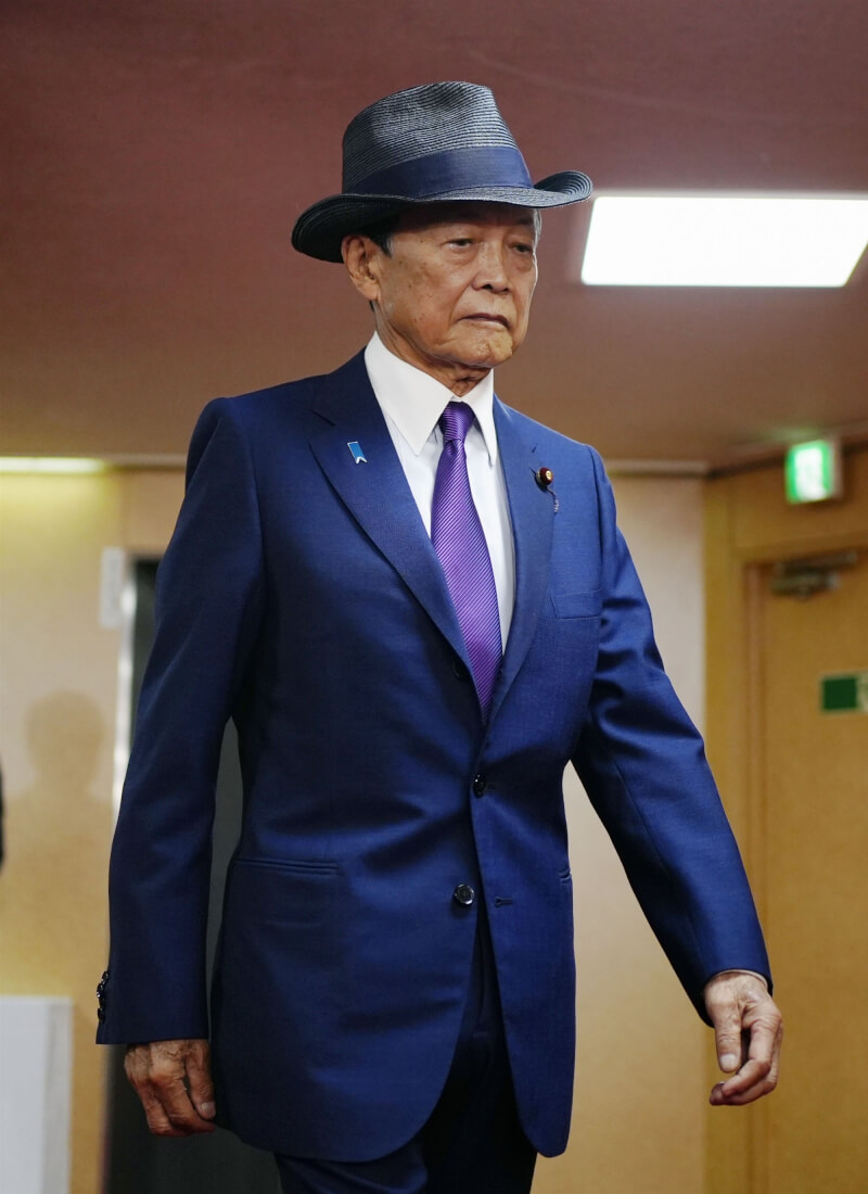 自民黨最高顧問由麻生太郎擔任。（共同社）