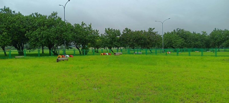 新北市板橋區浮洲寵物公園受歡迎,市府高灘地工程管理處更新寵物公園圍籬,擴大190坪活動空間,讓毛孩可以自由奔跑。(新北市高灘處提供)中央社記者高華謙傳真 113年10月11日