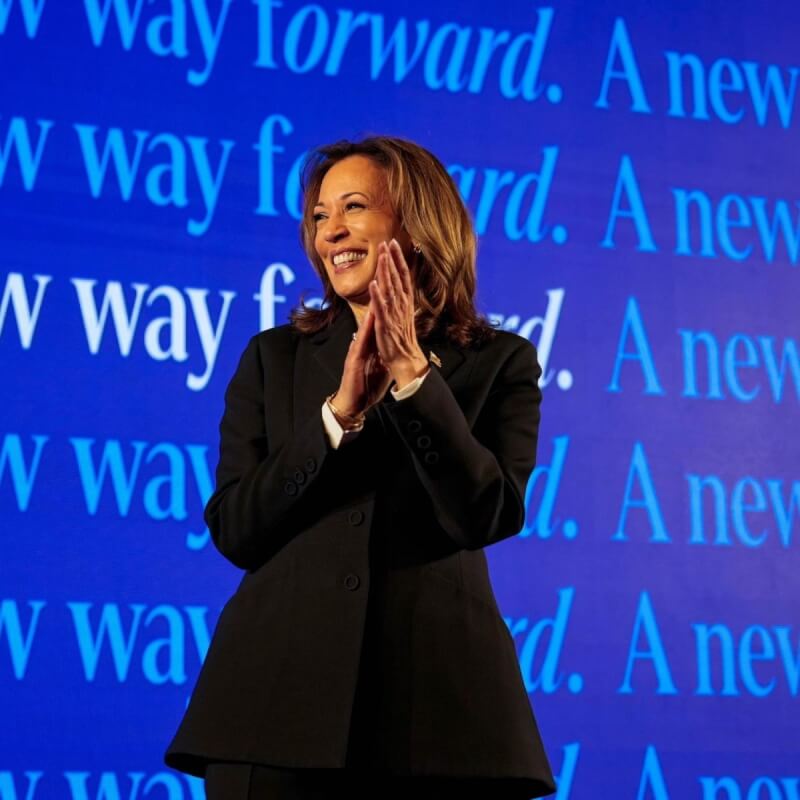 美國副總統、民主黨總統候選人賀錦麗。（圖取自facebook.com/KamalaHarris）