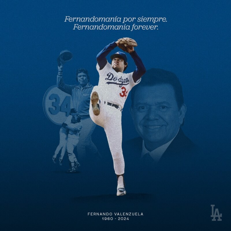道奇傳奇左投手瓦倫祖拉。(圖取自x.com/Dodgers)