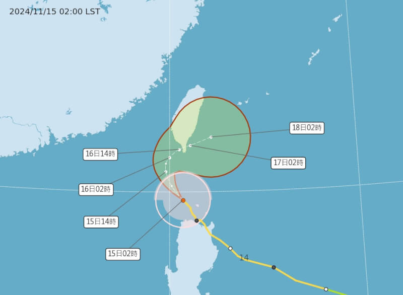 (圖取自中央氣象署網頁cwa.gov.tw)