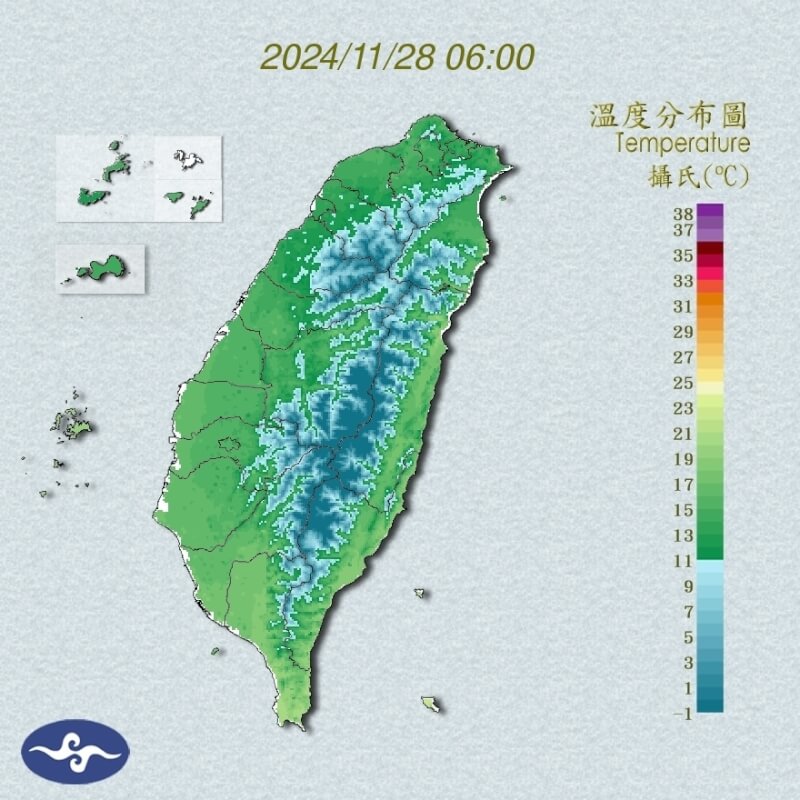 桃園新竹苗慄低溫特報 苗縣三灣鄉清晨8.4度、台北14.5度