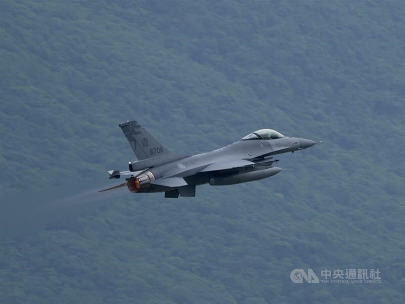 花蓮空軍基地F-16戰機。（中央社檔案照片）