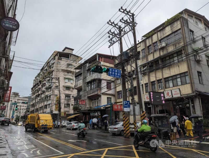 基隆市東信路、東明路附近街景。（中央社檔案照片）