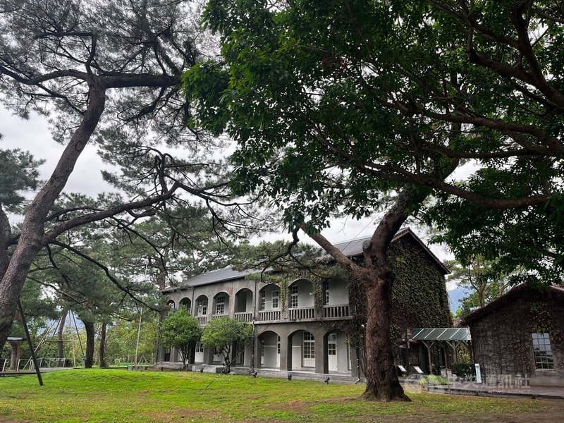 花蓮松園別館園區內老樹及設施受損嚴重，園方休園展開整修，原預計114年1月1日重新開放，但因設施仍未完善延至10日開園。中央社記者李先鳳攝  113年12月16日