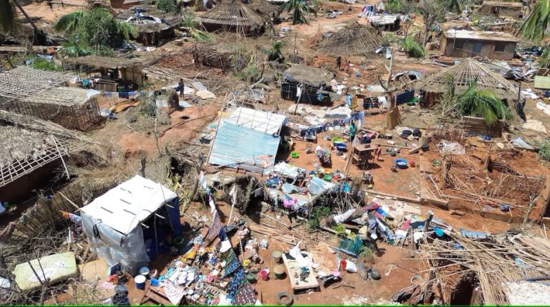 熱帶氣旋奇多侵襲莫三比克，16日當地滿目瘡痍，多數房屋遭摧毀。（Unicef Mozambique提供 via路透社）