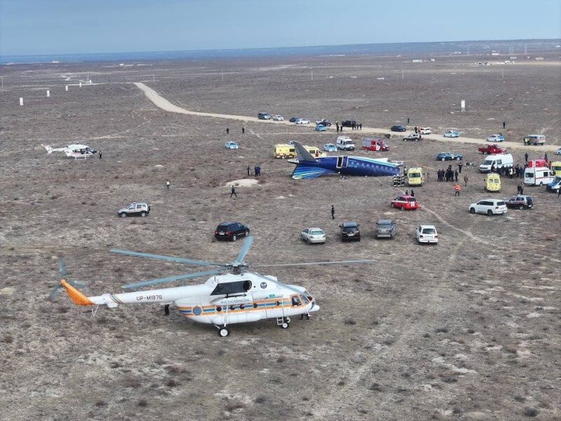 一架亞塞拜然航空客機25日在哈薩克西部墜毀，亞塞拜然當局宣布有32人生還，其餘35人恐怕已經罹難。（路透社）