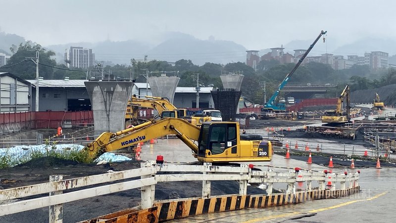 國道3號增設金城交流道工程於民國112年10月30日開工，截至114年1月15日，工程預定進度16.16% ，實際進度則超前為17.9%，預計在116年5月完工。中央社記者黃旭昇新北市攝  114年1月23日