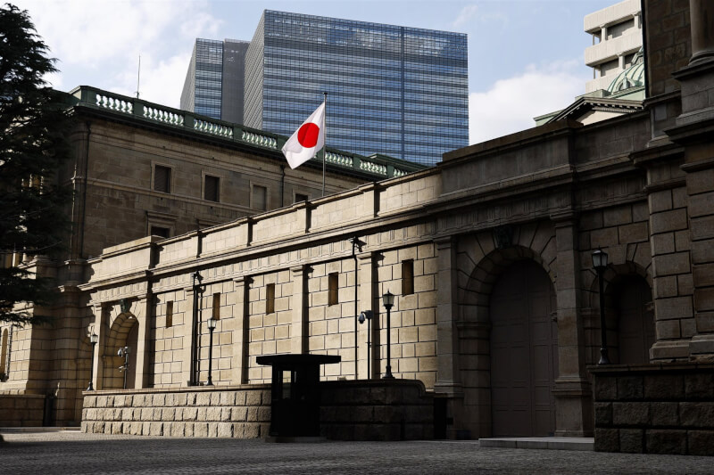 日本銀行外觀。（共同社）