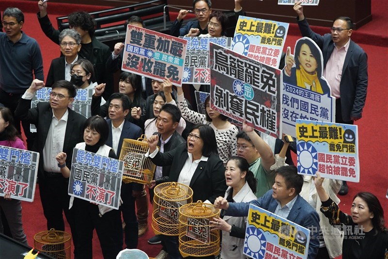 民進黨支持行政院提選罷法覆議（中央社檔案照片）