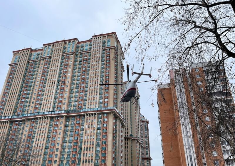 爆炸現場附近建築物。(路透社)