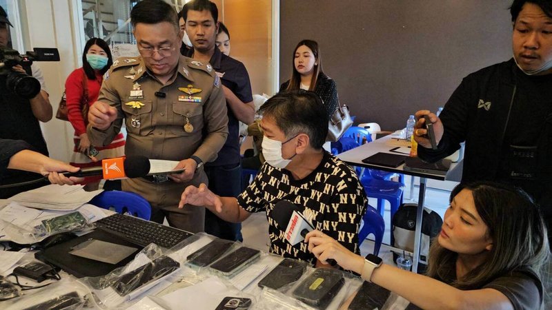 泰國警方4日破獲一個以台灣人為首的非法網路賭博平台，逮捕了3名台灣人、1名泰國人以及1名緬甸人。（泰國警方提供）中央社記者呂欣憓曼谷傳真  114年2月5日