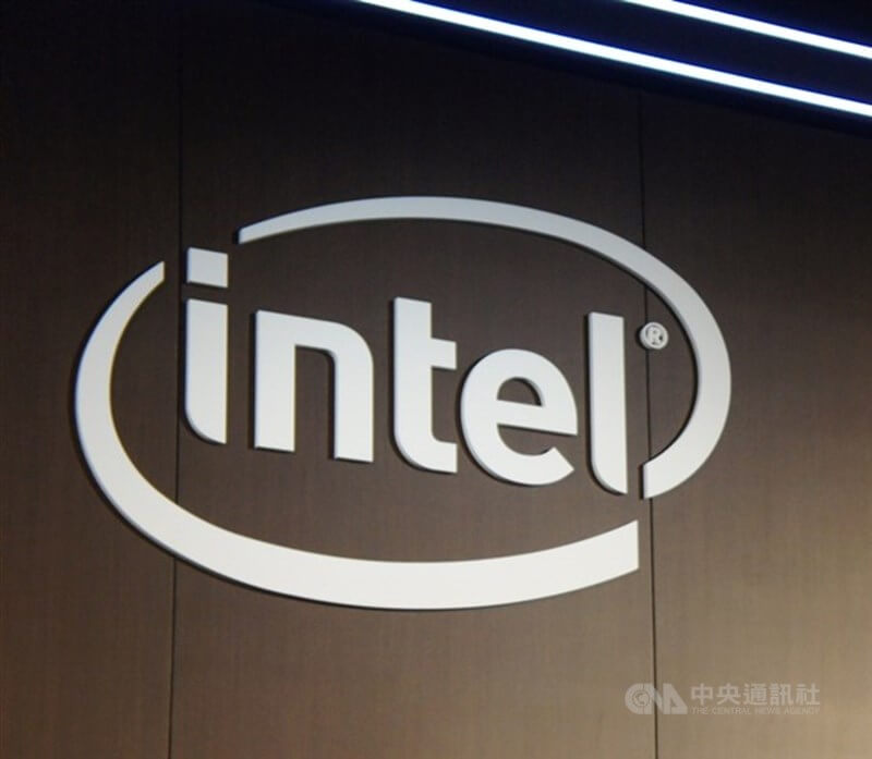 圖為英特爾（Intel）LOGO。（中央社檔案照片）