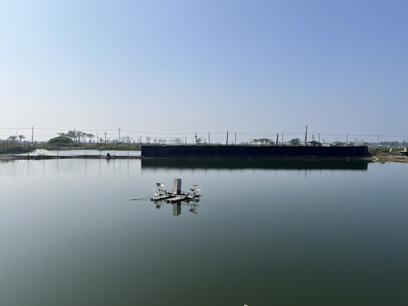 寒流來襲，8日至10日清晨影響最大，南部地區氣溫最低下探攝氏10度；高雄市養殖業者加強寒害防範措施，在魚塭北側設置防風棚禦寒。（高雄市海洋局提供）中央社記者林巧璉傳真  114年2月8日