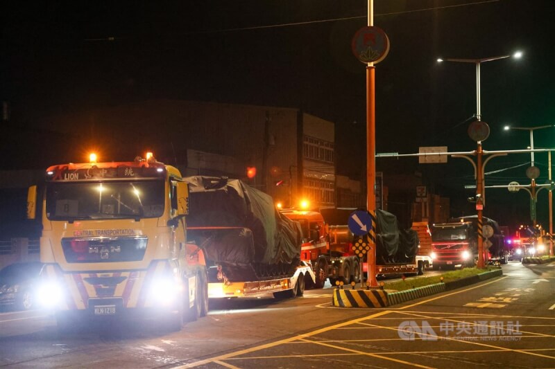 圖為M1A2T戰車去年12月運抵新竹裝訓部。(中央社檔案照片)