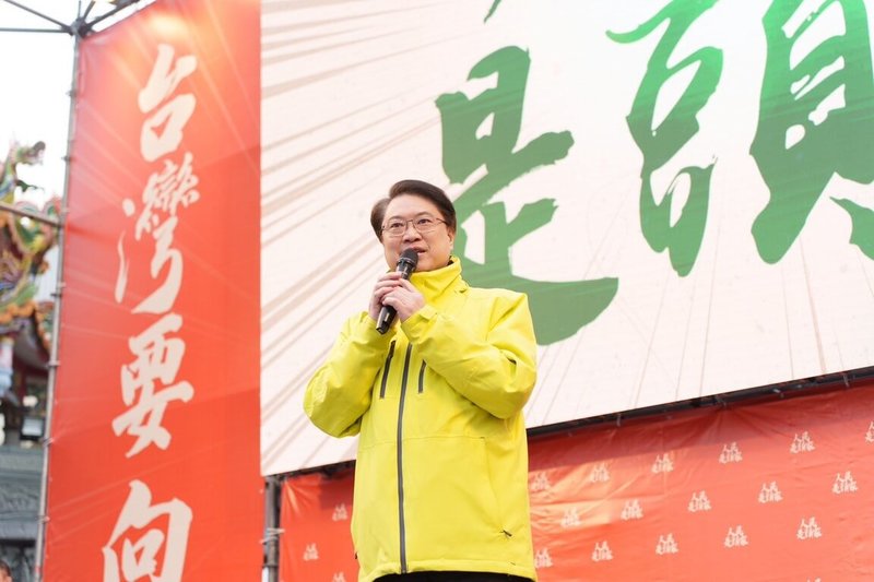 民進黨秘書長林右昌16日出席「人民是頭家」政策宣講會桃園場，他說，藍白濫刪總預算，呼籲人民站出來。（民進黨提供）中央社記者葉素萍傳真  114年3月16日