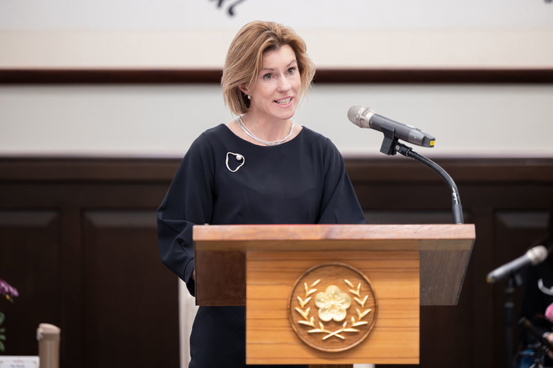英國在台辦事處代表包瓊郁(Ruth Bradley-Jones)28日到總統府晉見賴總統時表示,在科學技術方面,台英還有很大的合作空間。(總統府提供)中央社記者溫貴香傳真 114年3月28日