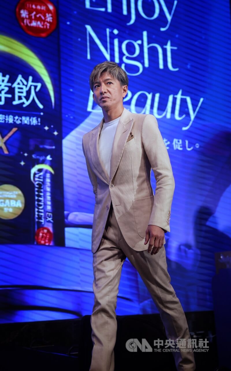 日本天王木村拓哉3日現身台北出席品牌記者會,分享未來演出規劃。中央社記者王飛華攝 114年4月3日