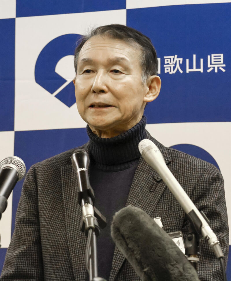 日本和歌山縣知事岸本周平。(共同社)