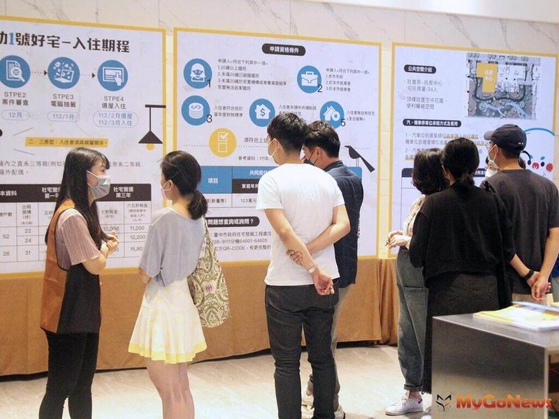 台中市社會住宅供不應求,招租資訊一經公布,就會有大批民眾踴躍前往參加看屋招租活動。(台中市政府提供)中央社記者郝雪卿傳真 114年4月16日