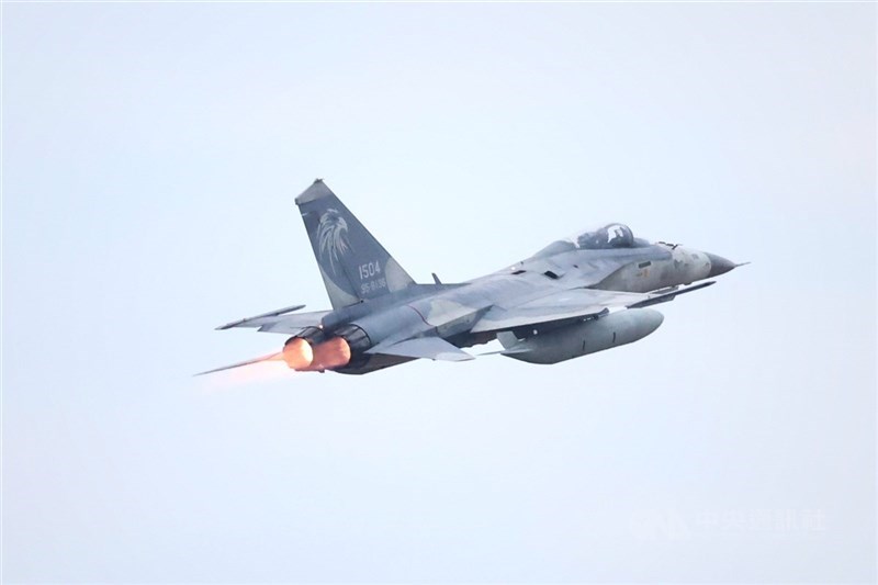 圖為IDF經國戰機演練5分鐘內起飛升空。(中央社檔案照片)