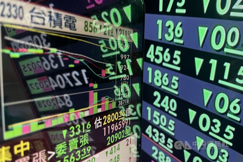 台股。(中央社檔案照片)