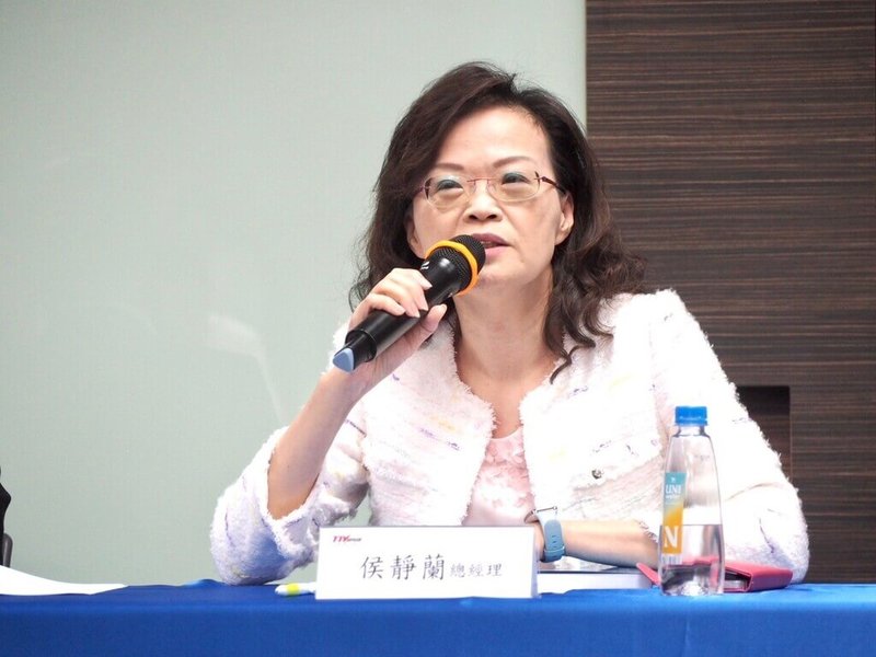 台灣東洋與台灣羅氏大藥廠18日簽署新階段合作協議,將拓展癌症精準醫療。圖為東洋總經理侯靜蘭。(東洋提供)中央社記者何秀玲傳真 114年4月18日