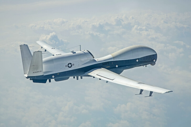 圖為MQ-4C Triton同型無人機。(圖取自維基共享資源,版權屬公有領域。)