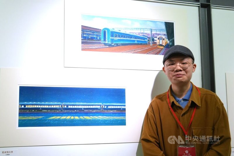 第37屆信誼幼兒文學獎26日下午揭曉各組獎項花落誰家,其中創作者王照鈞(圖)以作品「藍皮慢火車」抒發對慢步調生活的想像,獲圖畫書組佳作。中央社記者陳至中攝 114年4月26日