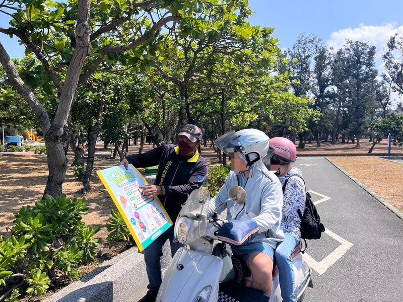 高雄「崗山之眼」、「旗津海岸公園」、「紅毛港文化園區」與「衛武營國家藝術文化中心」等4處風景區及周邊道路,7月起列為空氣品質維護區,將加強以科技影像辨識方式稽查車輛是否完成檢驗。(高雄市政府環境保護局提供)中央社記者張已亷傳真 114年4月27日
