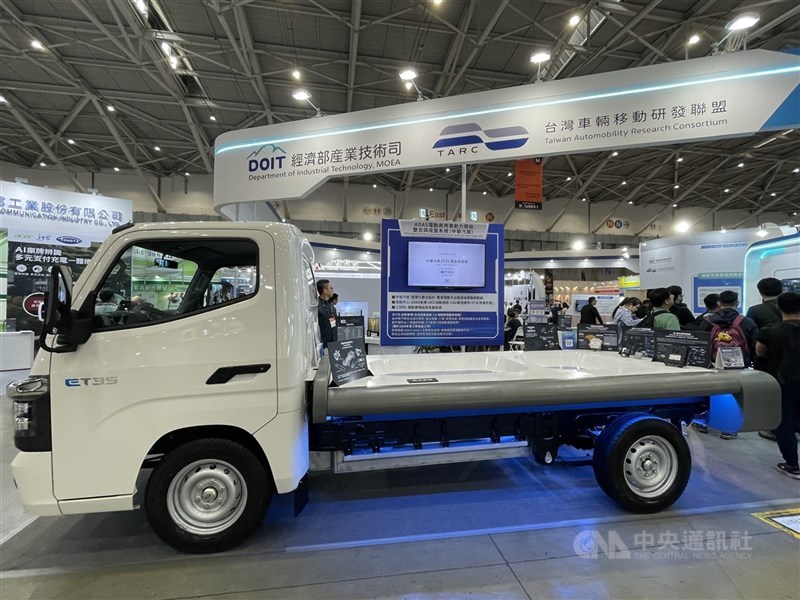 中華車將於5月29日召開股東會,公司強化整車自主設計開發與零配件在地化生產。圖為中華車自主研發設計3.5公噸電動商用車。(中央社檔案照片)
