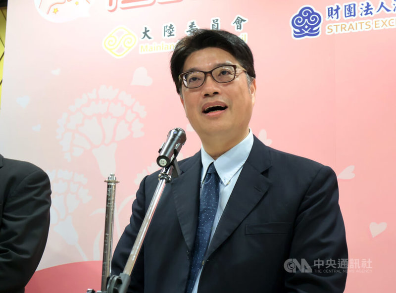 大陸委員會(陸委會)、海峽交流基金會(海基會)2日舉辦母親節陸配關懷活動,陸委會主委邱垂正會後受訪。中央社記者李雅雯攝 114年5月2日