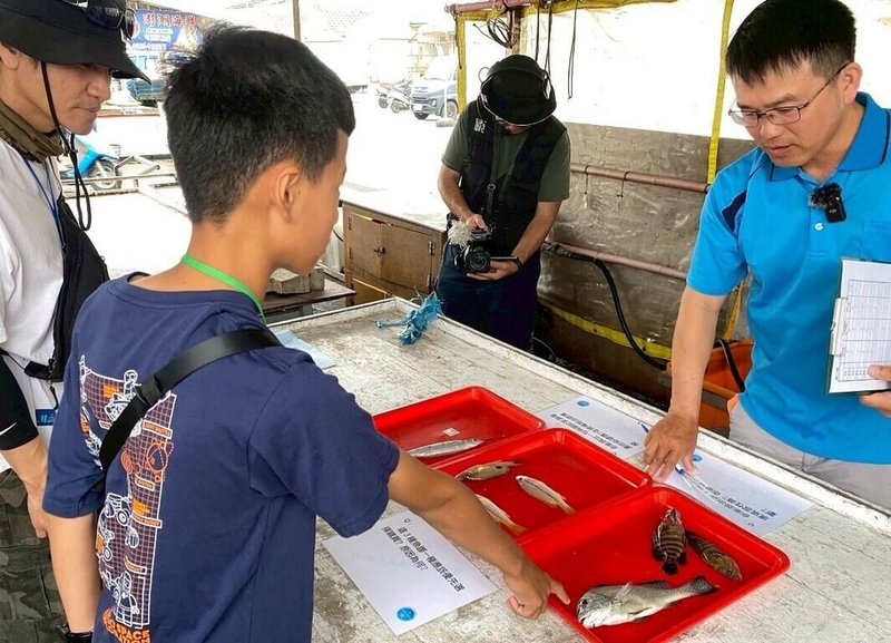 澎湖海洋知識PK賽邁入第4年,3日在澎湖魚市場舉行,參賽學生須於短時間內瞭解問題,回答或畫出答案,充分展現豐富的海洋知識。(澎湖風櫃國小提供) 中央社 114年5月4日