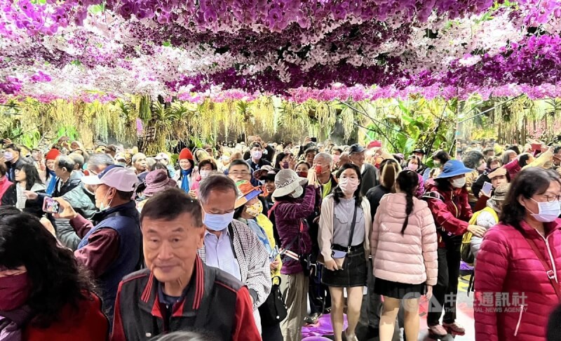 台灣國際蘭展規模逐年擴大,每年展期都吸引大批民眾前往賞花。中央社記者張榮祥台南攝 114年5月4日