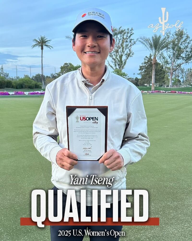 高爾夫名將「微笑球后」曾雅妮6日通過LPGA美國女子公開賽資格賽,睽違9年再度取得會內賽門票。(圖取自instagram.com/azgolfassociation/)