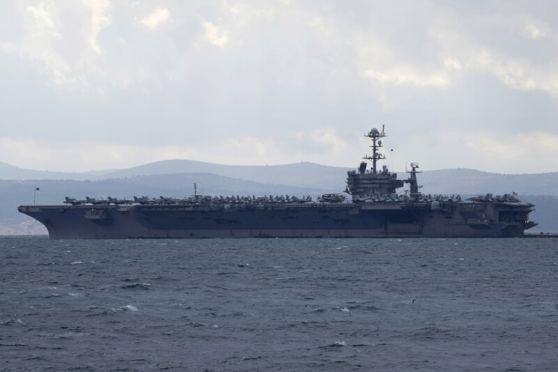 美國海軍杜魯門號航空母艦。(美聯社)