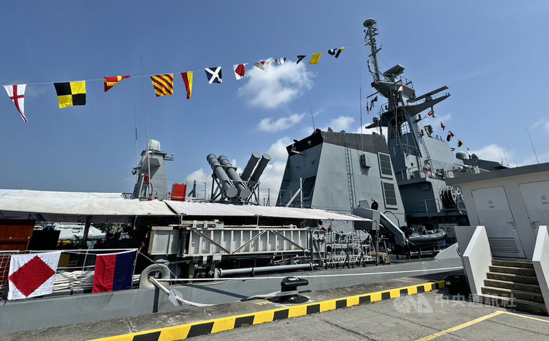 亞洲國際海事防務展覽及會議(IMDEX Asia)在新加坡登場,軍艦展示為亮點之一。中央社記者吳昇鴻新加坡攝 114年5月7日