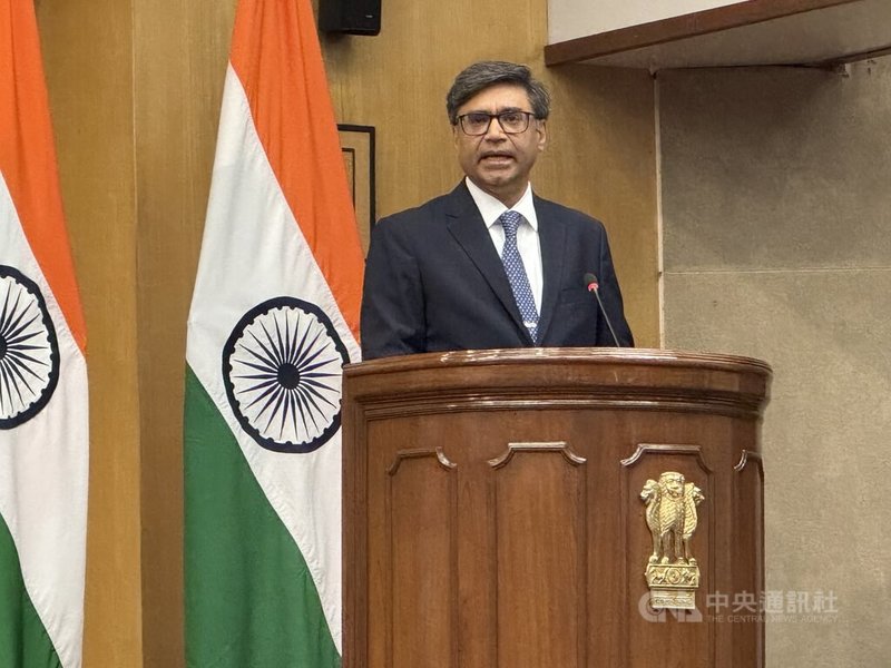 印度外交部次長唐勇勝(Vikram Misri)8日表示,5月7日轟炸巴基斯坦絕非是要讓緊張情勢升高,只是要對4月22日發生的克什米爾(Kashmir)恐攻做出回應。中央社記者李晉緯新德里攝 114年5月9日