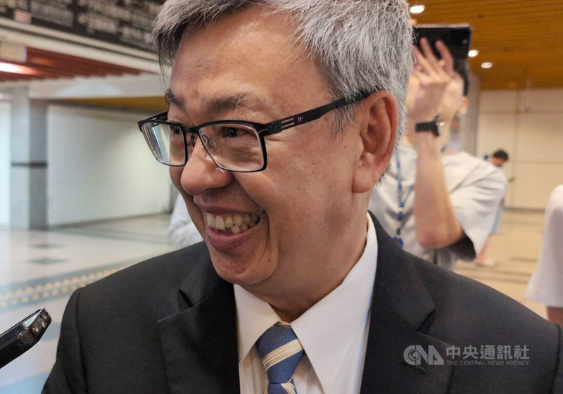 前副總統陳建仁(圖)9日接受媒體聯訪表示,相信新任教宗「良十四世」會帶領世界走向和平、公義、仁愛與慈悲;盼教廷與各國合作,讓社會和世界變得更好。中央社記者曾以寧攝 114年5月9日