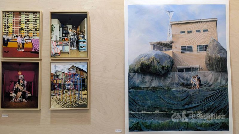 第2屆Voices展會與第3屆Photo ONE展會9日起共同展出,展品涵蓋攝影、雕塑與繪畫等媒材,包含日本攝影家晴(Photographer HAL)帶來其著名作品計畫Flesh Love Returns。中央社記者王寶兒攝 114年5月9日