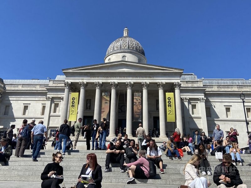 英國國家美術館表示,他們收藏許多偉大的西歐傳統藝術品,最近15年開始擴大展出範圍,首次展出拉丁美洲畫作,希望帶來不同的藝術饗宴。中央社記者黃佩珊倫敦攝 114年5月10日