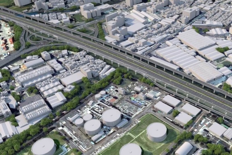 交通部高速公路局國1甲新建打造完整高速路網，國1甲路線西起竹圍漁港台61線西濱快速道路，東邊終點銜接至國道1號，匯入國道1號約47.1公里處龜山段，全長約11公里，其中南崁都市計畫區內段6日經內政部核定，預計5月中旬公告實施。圖為路線模擬示意圖。（桃園市政府都市發展局提供）中央社記者吳睿騏桃園傳真  114年5月11日