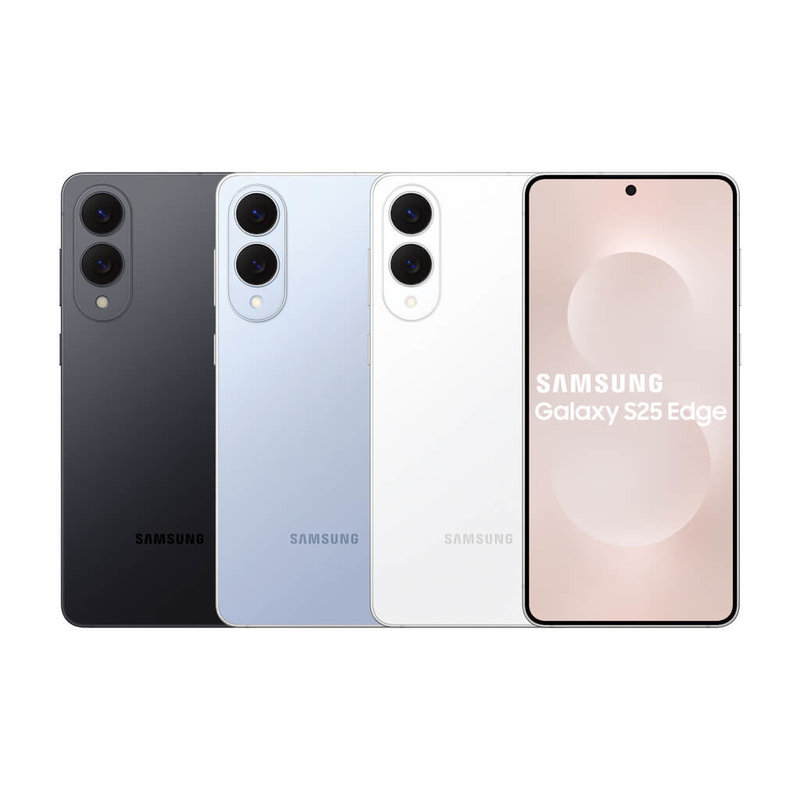 台灣三星公布台灣Galaxy S25 Edge上市訊息,共推出鈦輕銀、鈦輕藍、鈦輕黑3種顏色。(三星提供)中央社記者江明晏傳真 114年5月13日