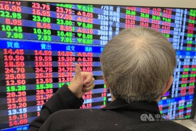 台股13日早盤一度大漲近500點,越過21600點,但隨後漲勢收斂,盤中仍漲近300點。(中央社檔案照片)