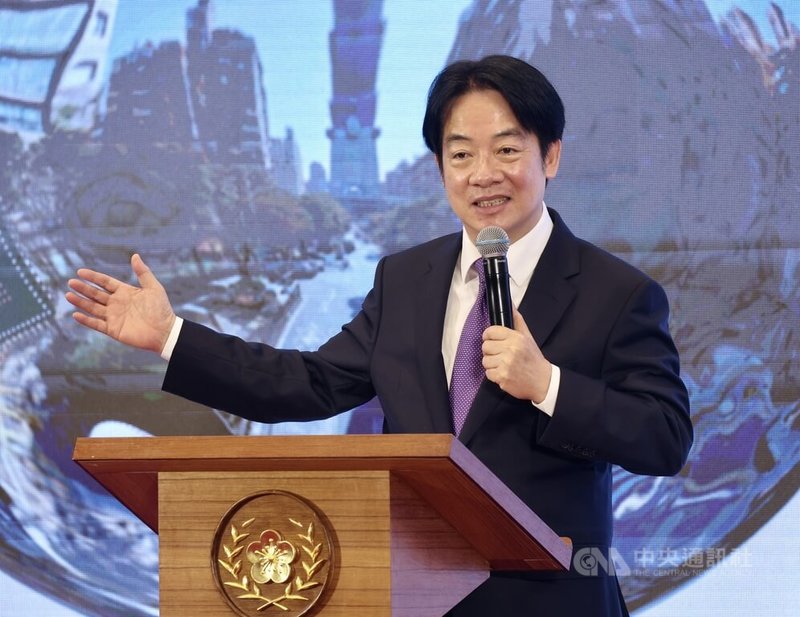 總統賴清德(圖)13日在總統府接見114年青年百億海外圓夢基金計畫第一梯次獲選青年代表,並致詞肯定。中央社記者張皓安攝 114年5月13日